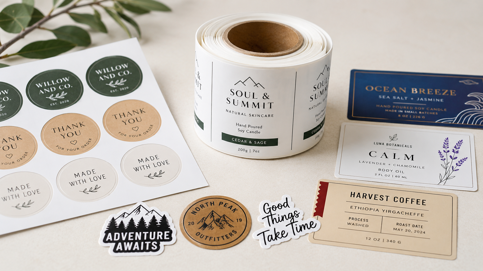 Custom label and sticker printing services